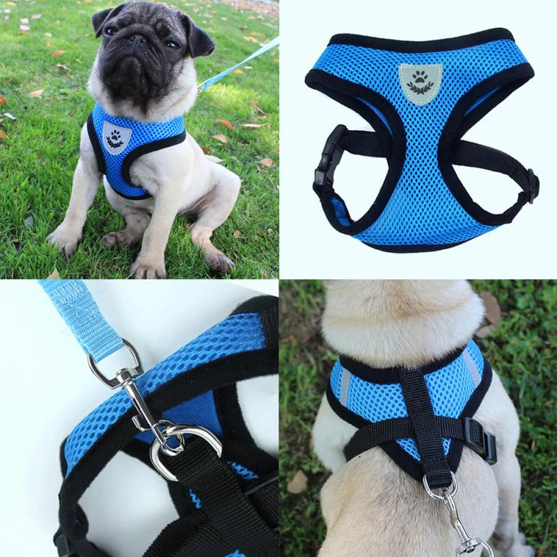 Cat Dog Pet Harness Adjustable Control Vest Dogs Reflective S M L XL Leash